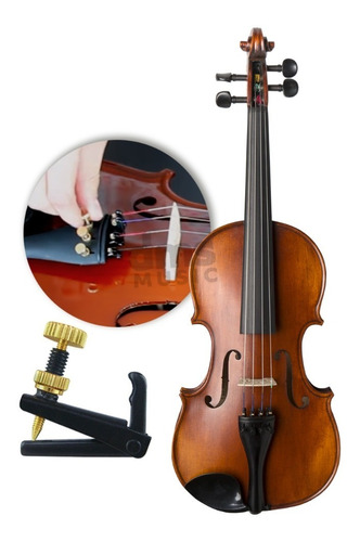 Microafinador Para Violín Violin Negro Micro Afinador 