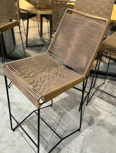 Banqueta Tulum Desayunador × 2 Tejido Premium Laccato