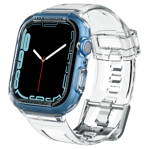 Capa de pulso G Shock Spigen Liquid Crystal Rugged Handle para Apple Watch 45 mm e 44 mm — transparente