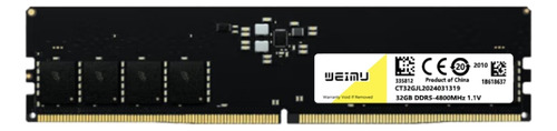 Memoria Ram Gamer Weimu Ddr5 1x32 Gb 4800 Mhz Desktop Nonecc