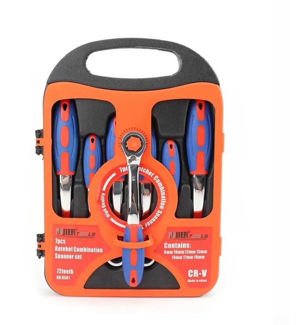 Juego Set Llaves Combinadas Crique Articuladas 8 A 19 7pcs