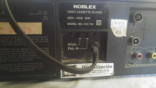 Video Cassettera Marca Noblex A Reparar