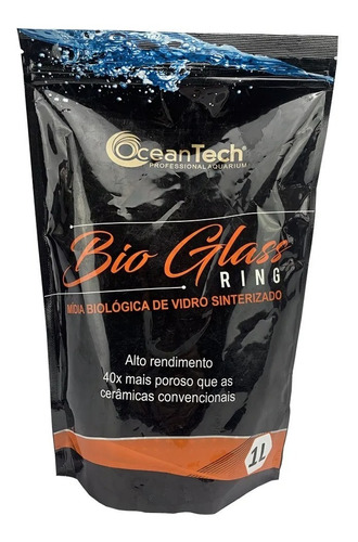 Imagem 1 de 3 de Bio Glass 1 L Ocean Tech Midia Biologica + Bag P/ Filtro