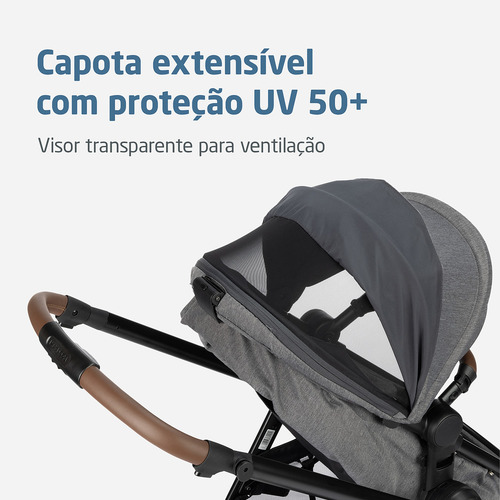 Carrinho De Bebê Anna³ Grey Bebê Conforto E Base Maxi Cosi