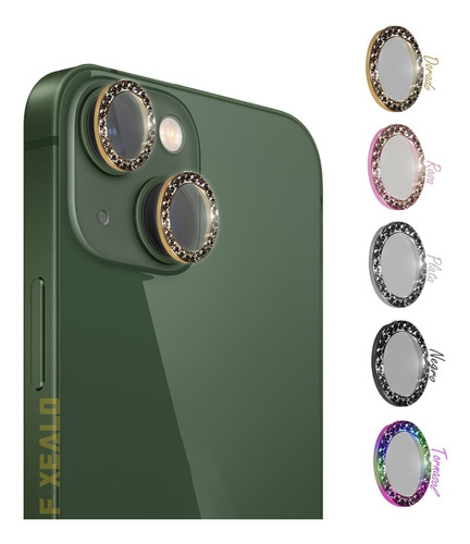 Protector Camara Compatible Con iPhone Mica Lente Diamante