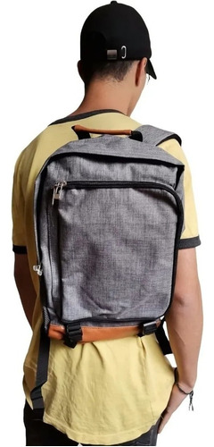 Maleta Escolar Bolso Morral Estilo Urbano Básica Mezclilla