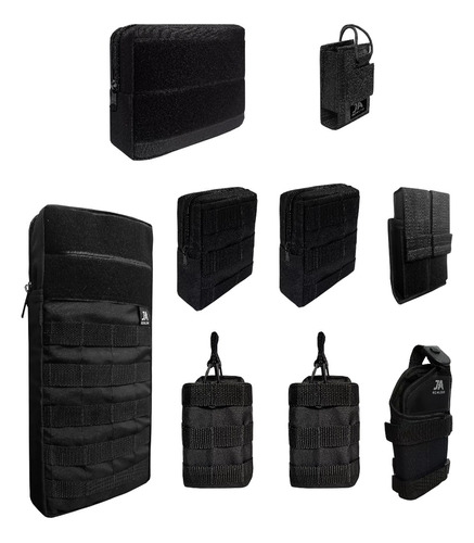 Kit De 9 Acessórios Colete Modular Paintball Airsoft