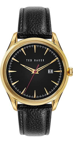 Ted Baker Daquir - Reloj Con Correa De Cuero Negro (modelo: