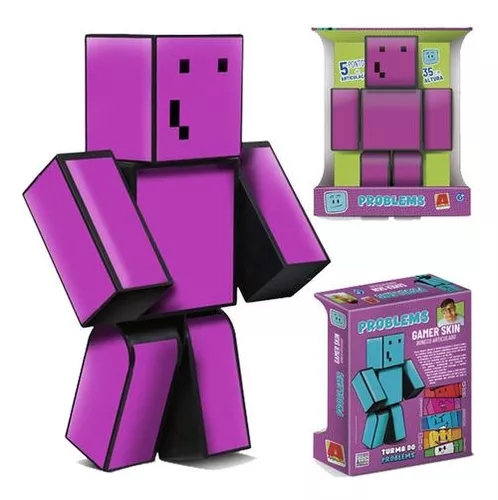 Kit 3 Bonecos Minecraft Problems, Melzinha e Mel Grande35 Cm