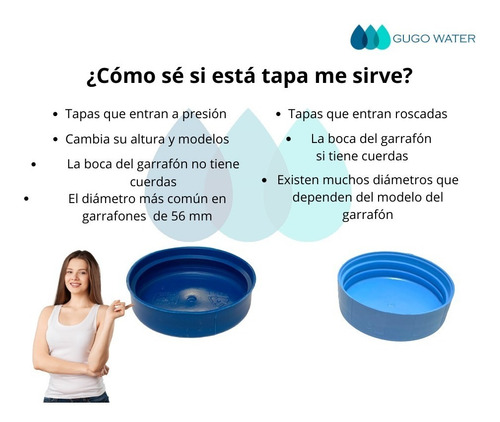 Imagen 5 de 7 de 6 M De Tapa Para Envase Garrafon De Agua Modelo Presion
