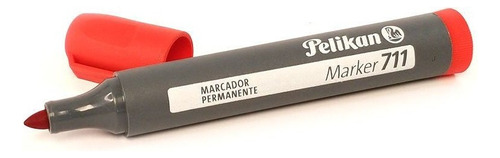 Marcador Permanente Punta Redonda Rojo Pelikan 711