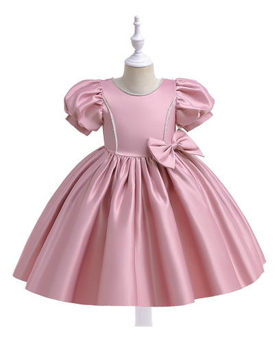 Vestido Infantil/vestido De Princesa Con Mangas Abullonadas
