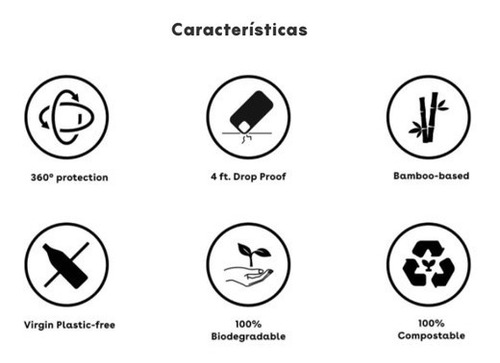 Imagen 3 de 4 de Protector Case Funda Ecologica Biodegra Para iPhone 7/8/ Se