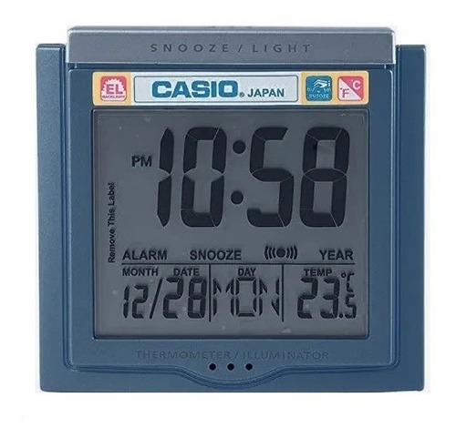 Reloj Casio Despertador Dq 750 Termometro Luz Led Calendario
