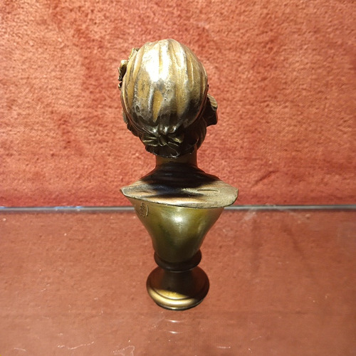 Figura Antigua Estatuilla De Bronce Firmado Sello Lacre (Usado)