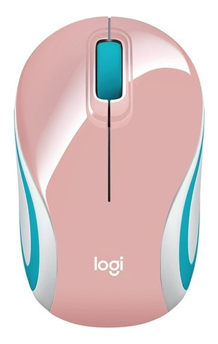 Mini Mouse Sem Fio Logitech M187 Rosa Ótico Pilhas Gar E Nfe