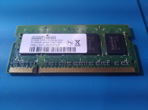 Imagen 1 de 2 de Memoria Ram Para Laptop 512 Mb Ddr2 533 Mhz
