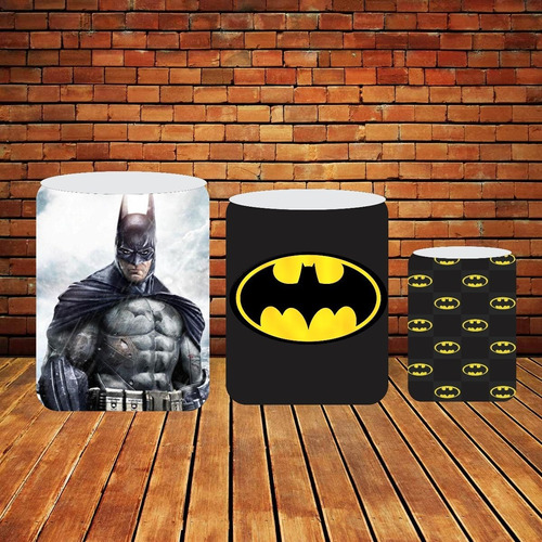 Kit Trio Capa Cilindro Lona Fosca Batman Banner | Parcelamento sem juros