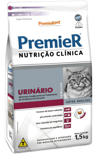 Premier Nutrición Clínica Para Gatos Urinario 1.5kg Np