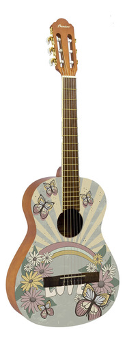 Guitarra Acustica Bamboo 3/4 Butterfly. Cuerdas Nylon. Funda
