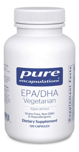 Epa / Dha Vegetariano Pure Encapsulations 120 Cápsulas