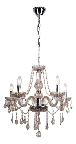 Lustre Maria Thereza Para 5 Lâmpadas - Champagne