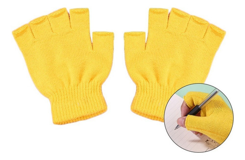 6 Pares De Guantes De Invierno Tejidos De Medio Dedo Para Ad