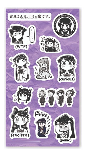 Stickers Vinilicos Komi San No Puede Comunicarse - Anime