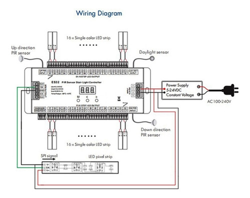 Controlador De Luz De Escalera Con Sensor Pir Es32 De 32
