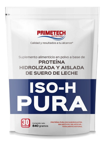 Proteína Hidrolizada Y Aislada Iso-h Pura 30 Serv S/sabor