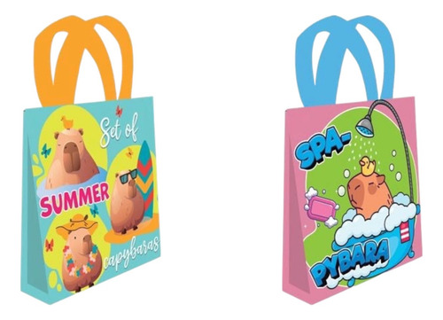 20 Bolsas Dulceras Capibara Fiesta Bolo Reutilizable