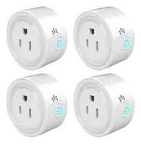 Comprar Pack De 4 Enchufes Inteligentes Compatibles Con Alexa\u002Fgoogle Blanco Frío 220V