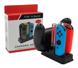 Nintendo Switch Dock De Carga Para 2 Joy Con + Joystick