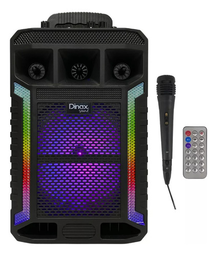 Parlante Inalámbrico Bluetooth Radio Luces Rgb Y Micrófono