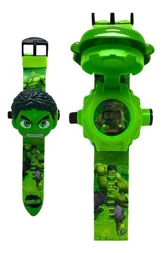 El reloj digital Hulk para niños proyecta 24 imágenes