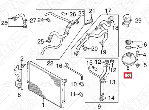 Reservatorio Agua Audi A3 Sportback S3 Quattro 2008-2013