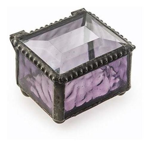 J Devlin Box 325  2 Mini Purpura Vidrieras Caja De Recuerdos