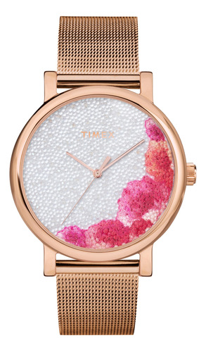 Reloj Timex Bloom 1.496 in Para Mujer, Rosa Dorado (gold/c.