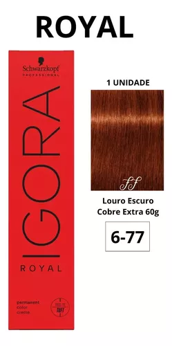Coloração Loiro Escuro Cobre Extra 6.77 Igora Royal - 60g