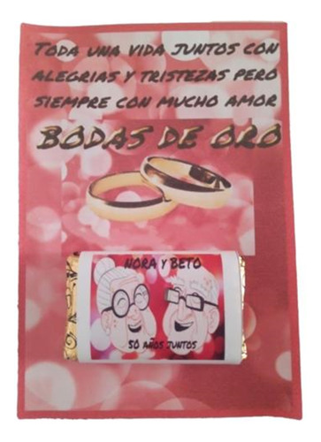 Chocolates  Personalizados Con Tarjeta - Souvenirs