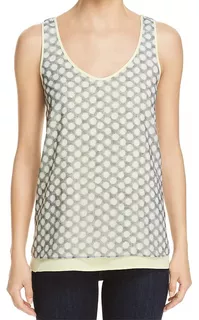 Kenneth Cole Blusa Sin Mangas A Capas Frosty Dot