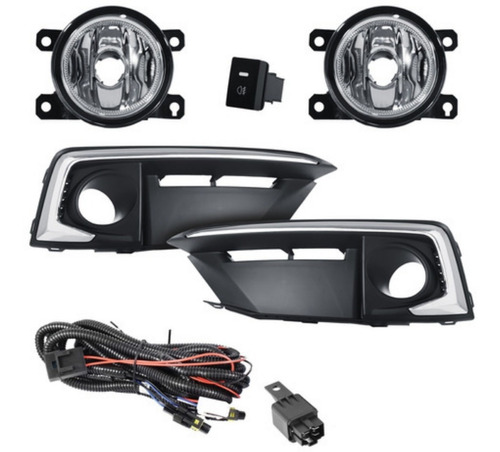 Imagem 2 de 3 de Kit Farol Neblina Civic G10 Lx 2020 2021 Mold Cromo 4 Brinde