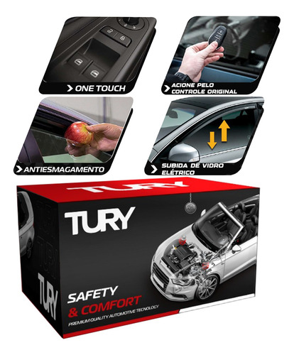 Módulo De Vidro Elétrico Tury Pro 4.40aj Ranger 2013-2016