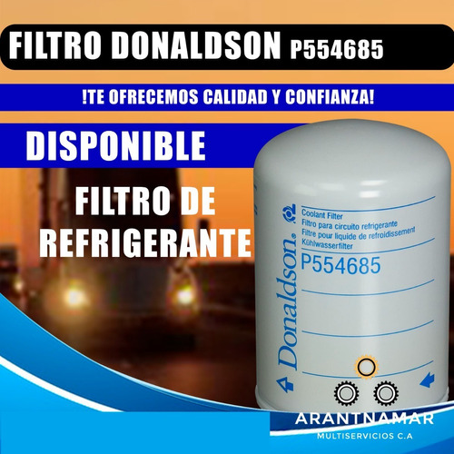 Filtro Refrigerante Donaldson  Roscado P554685