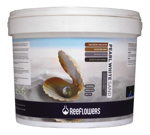 Reeflowers Substrato Marinho Pearl White Sand 0.5mm 25kg