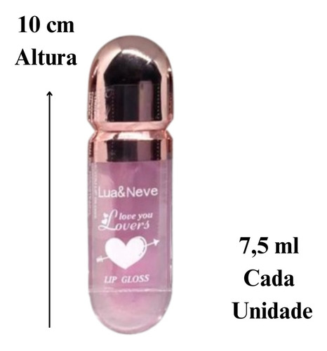 Lip Gloss Labial Love You Lovers Lua & Neve Kit Com 6 Peças