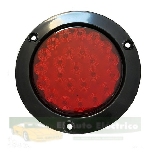 Plafon Redondo 24 Led 4 Funciones Empotrable Color Rojo