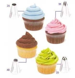 Jogo Decor Útil Com 5 Bicos Russos Para Decorar Bolos Cupcakes Tortas -  DIV20119