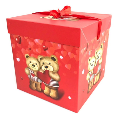 Caja De Regalo Sorpresa Desayuno Plegable 22cm Oso 5090