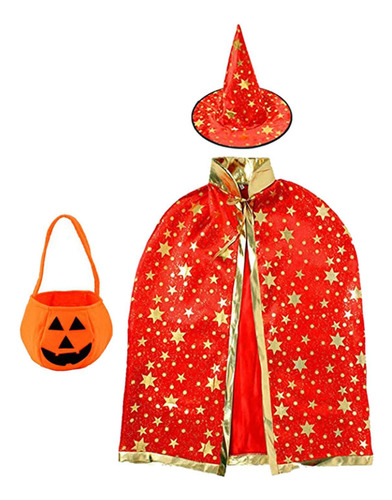 Conjunto De Disfraz De Halloween Para Niños Con Capa De